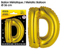 Metallische Ballons GOLD Buchstabe D