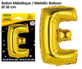 Ballons métalliques OR lettre E