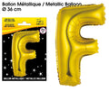 Ballons métalliques OR lettre F