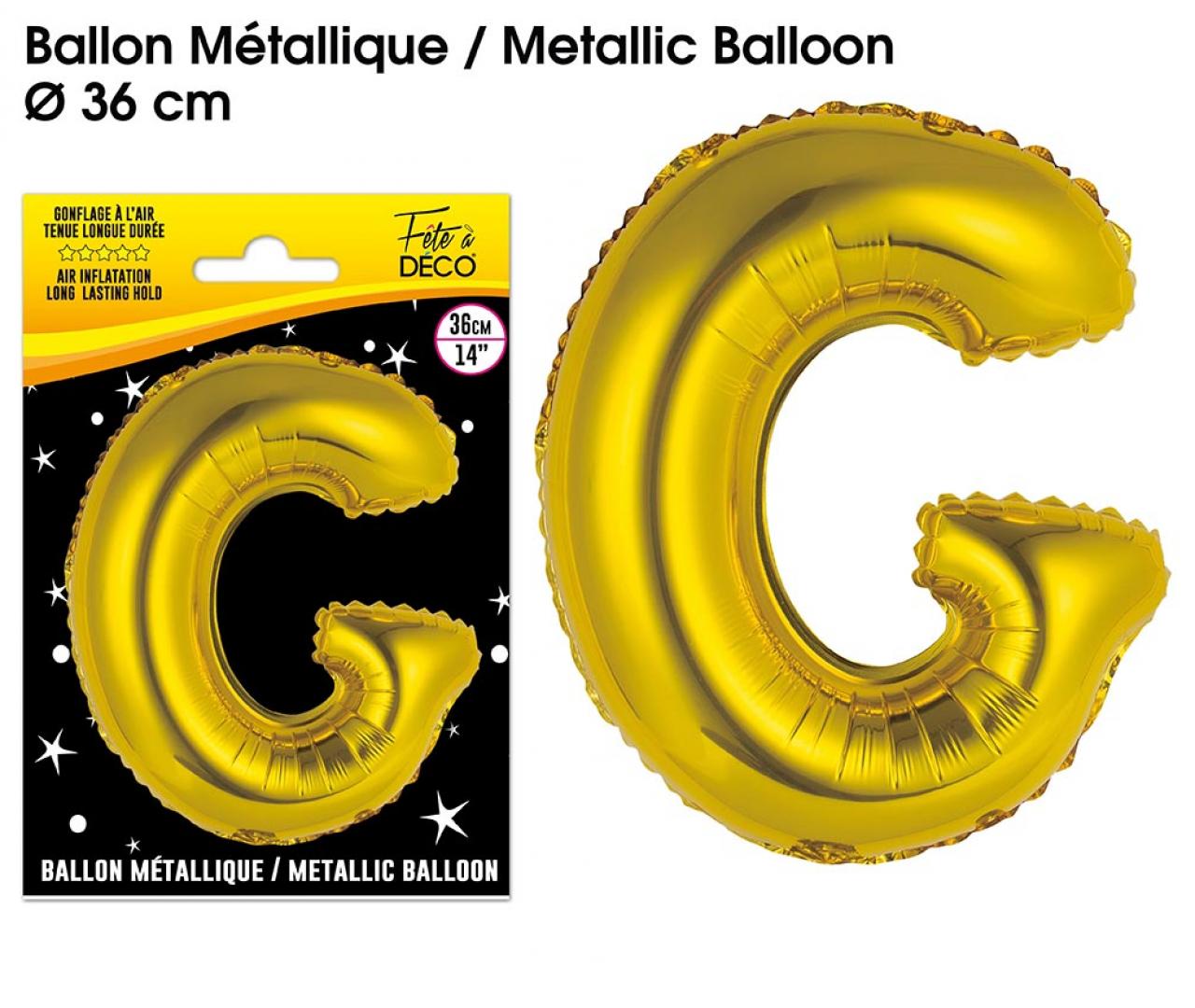 Ballons métalliques OR lettre G