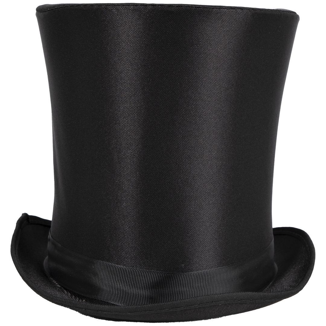 Zylinder mit Satinbezug – Erwachsene – schwarz – 20 cm