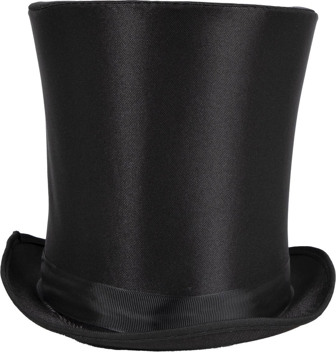 Zylinder mit Satinbezug – Erwachsene – schwarz – 20 cm