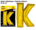 Buchstabenballon K, Metallic-Gold