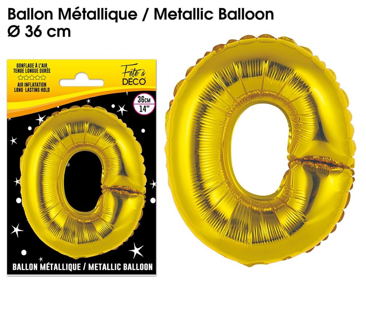 Ballons métalliques OR lettre O