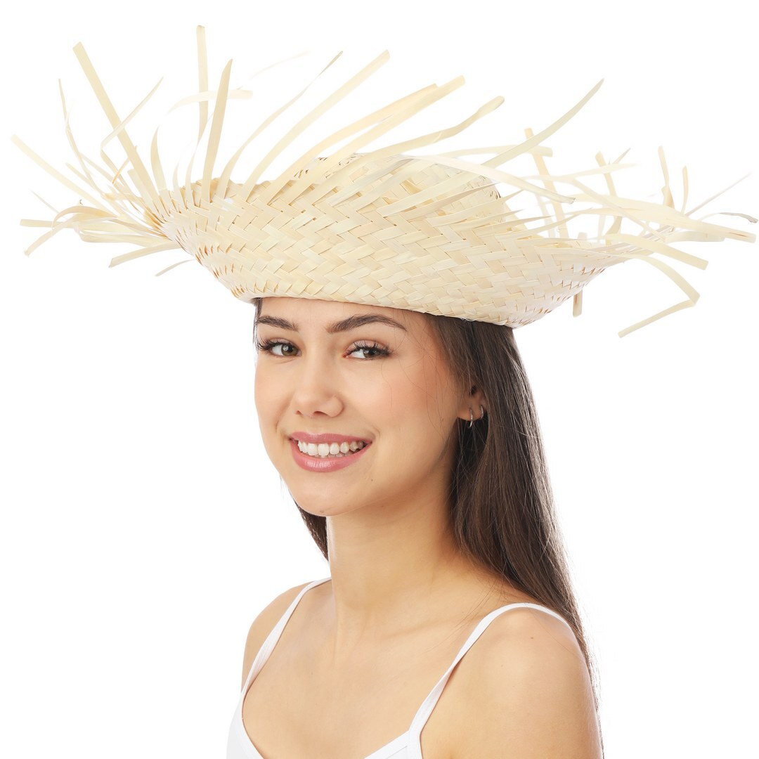 Hawaiian Strohhut - Erwachsene - Beige