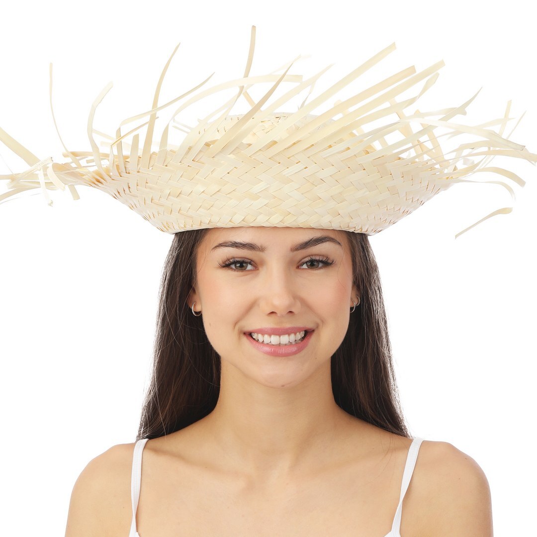 Hawaiian Strohhut - Erwachsene - Beige