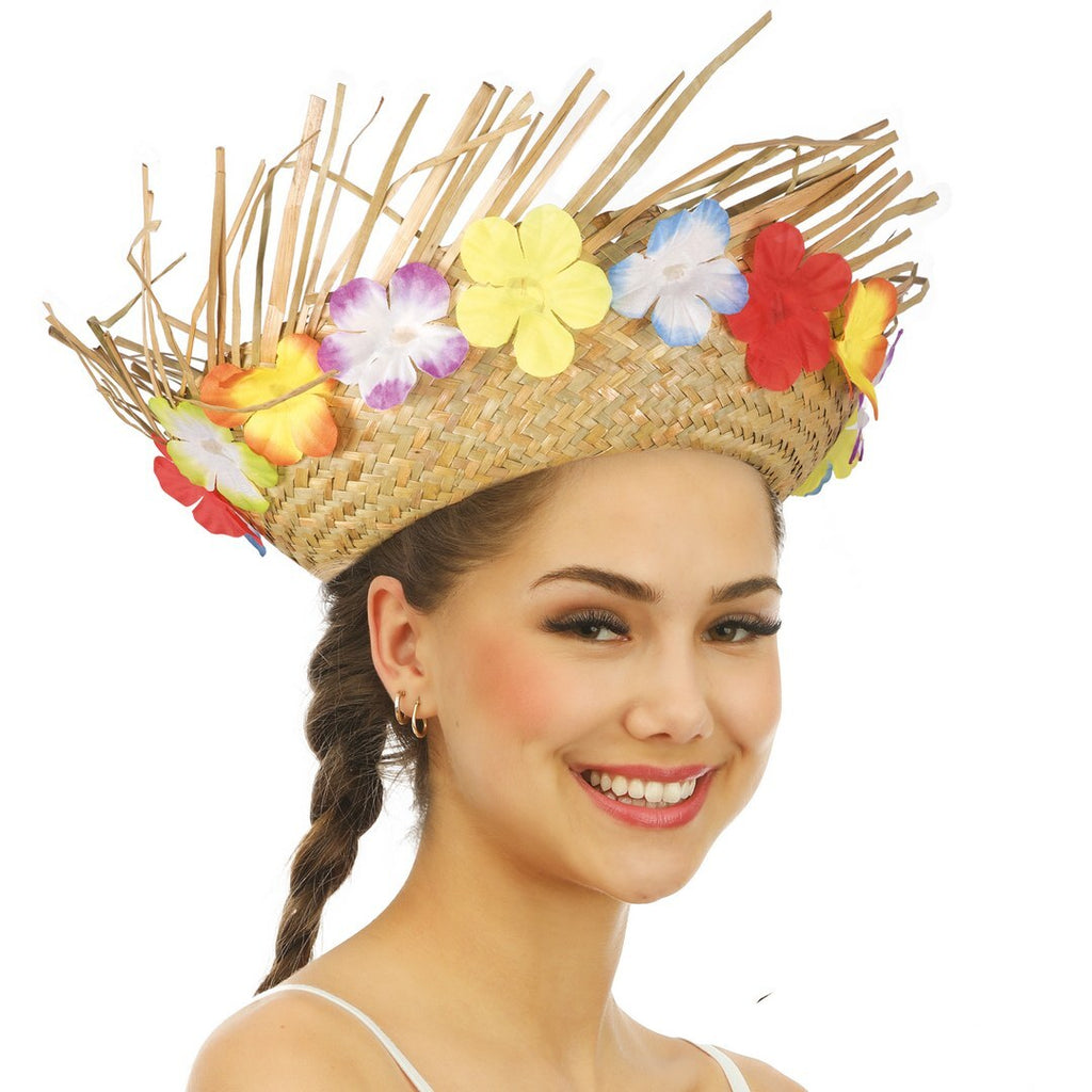 Hawaii Strohhut – Erwachsene – zufällige Farbe