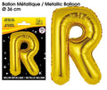 Ballons métalliques OR lettre R