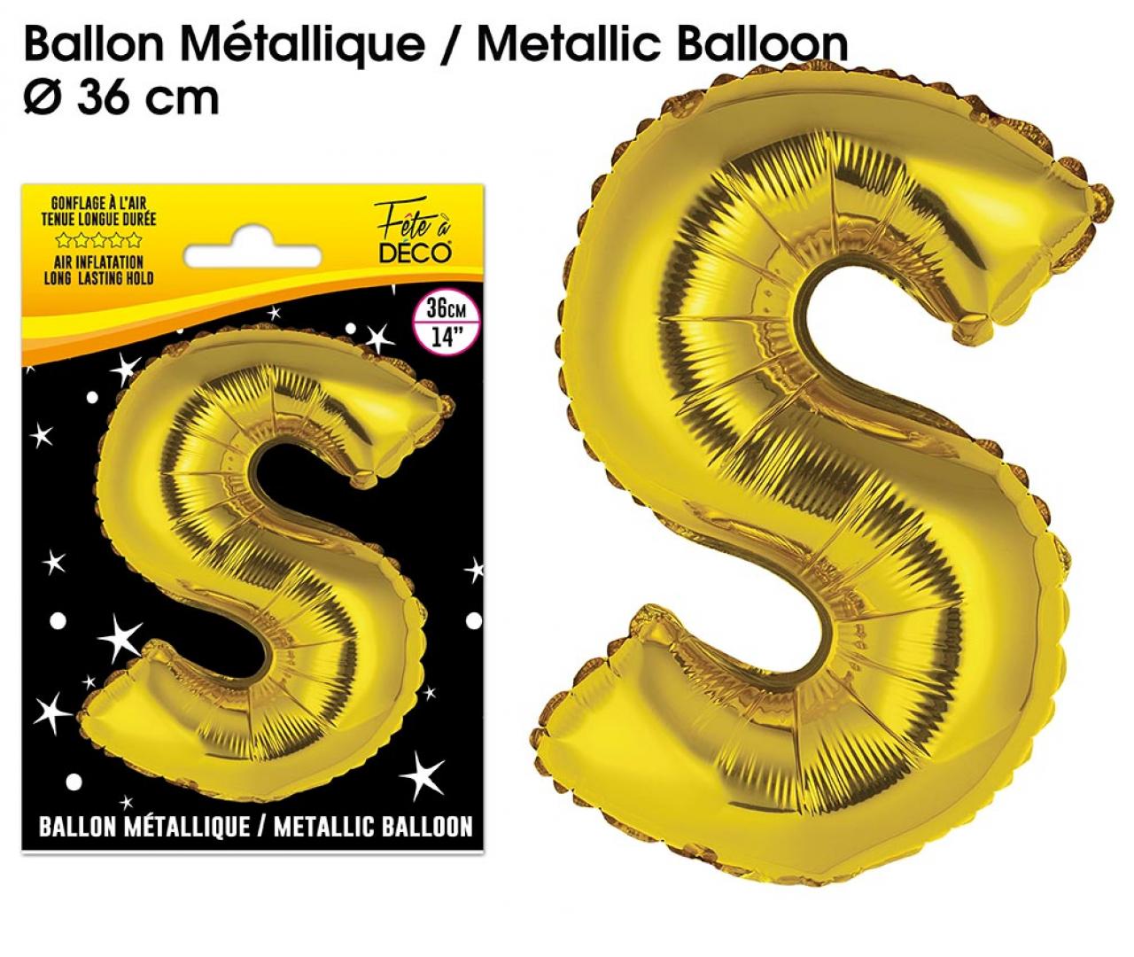 Folienballons GOLD Buchstabe S