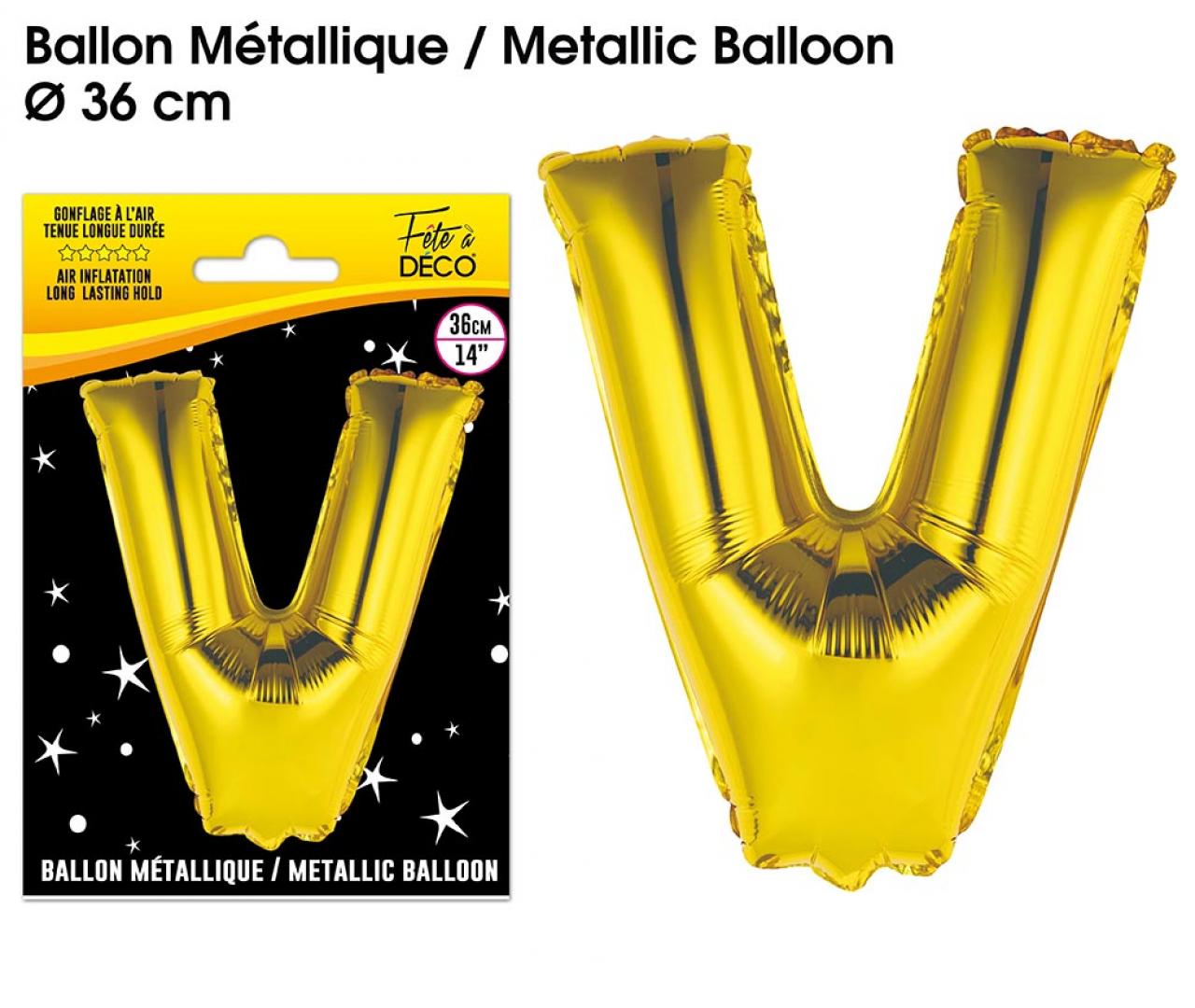 Folienballons GOLD Buchstabe V