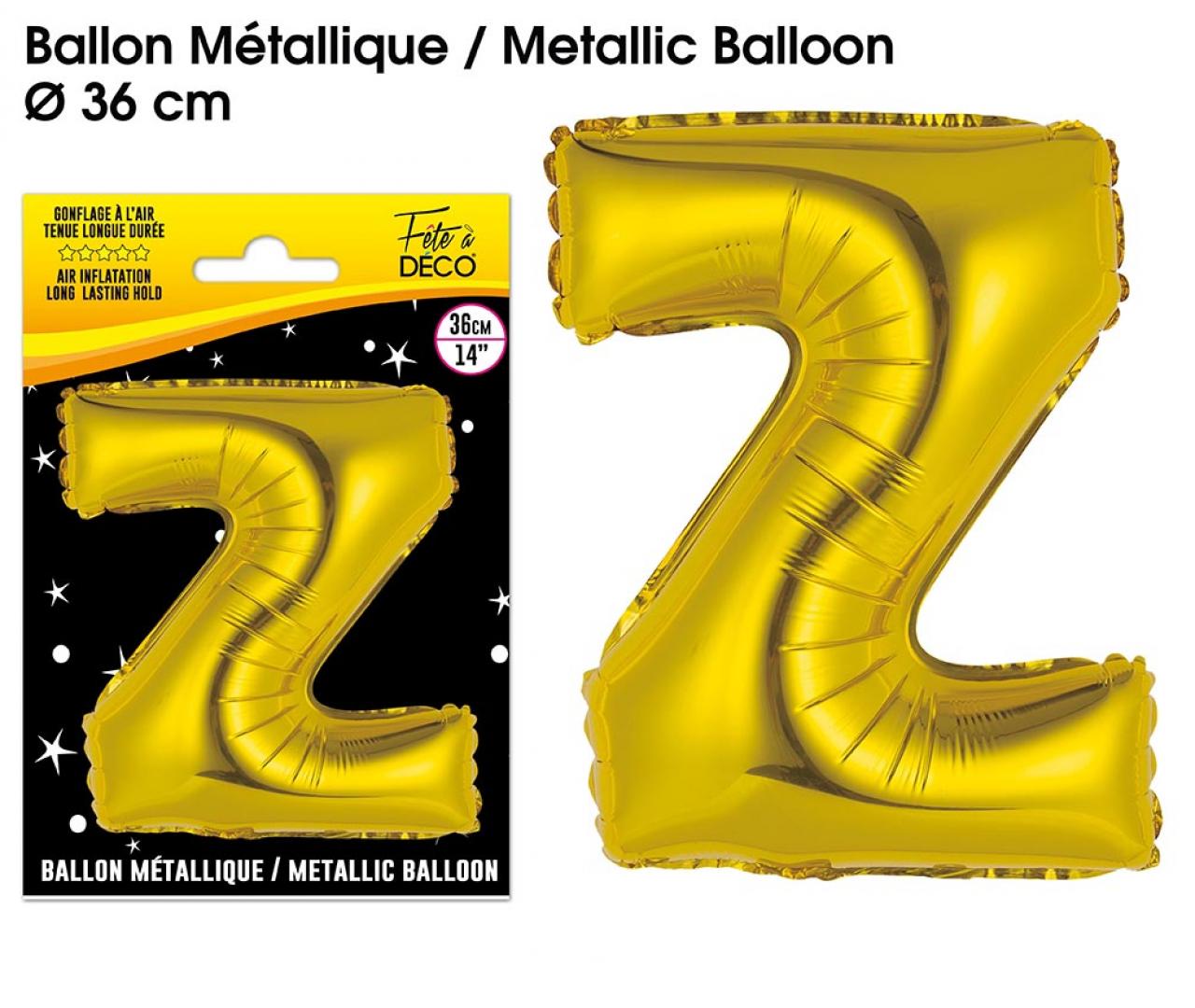 Metallic-Ballons GOLD Buchstabe Z