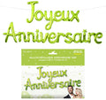 Ballon métallique Joyeux Anniversaire Couleur vert