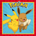 20 serviettes en papier 2 plis 33x33cm FSC - Pokemon
