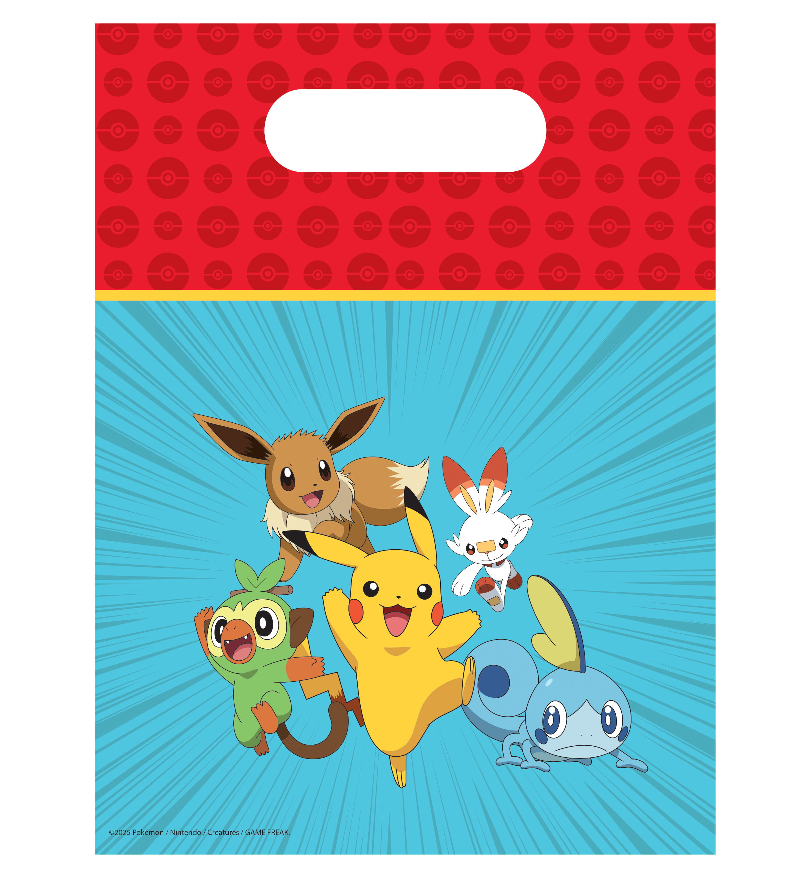 6 Sacs à cadeaux plastique Sacs à cadeaux Pokémon