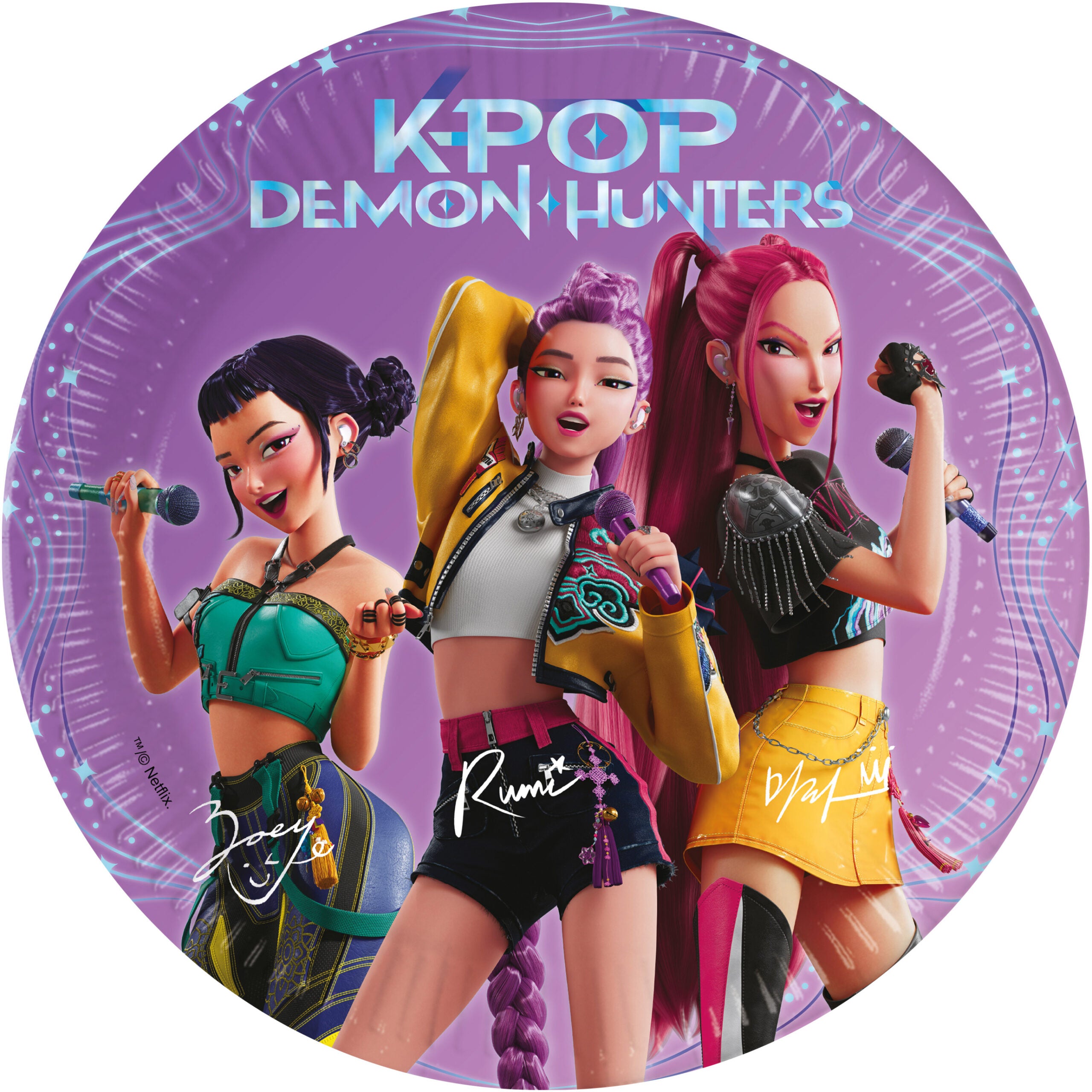 8 Assiettes en papier Assiettes certifiées FSC « K-POP Demon Hunters »