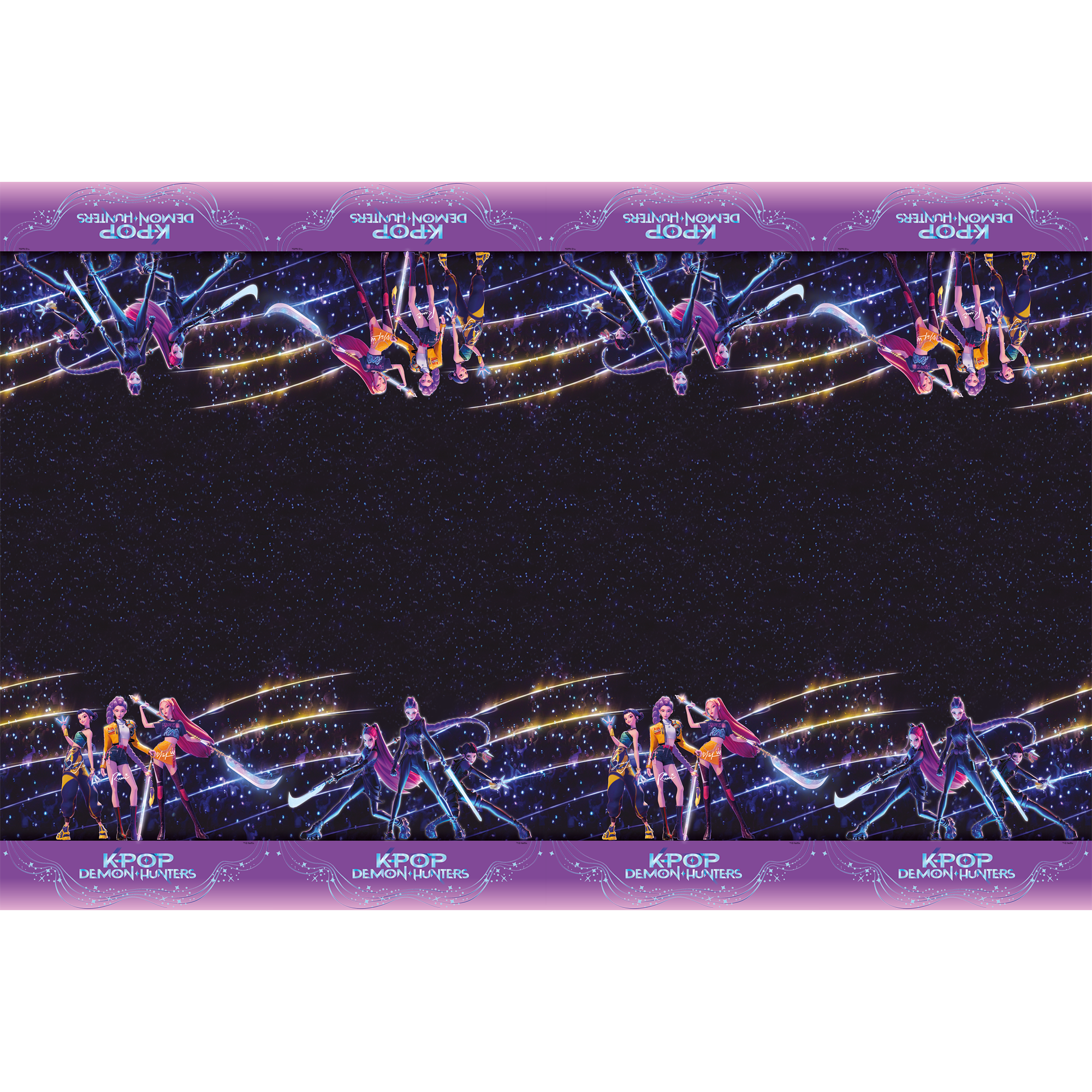 1 nappe en plastique 120 x 180 cm K-POP Demon Hunters