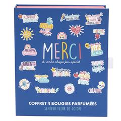 BOUGIE PARFUMEE X4 COFFRET MERCI MAITRESSE