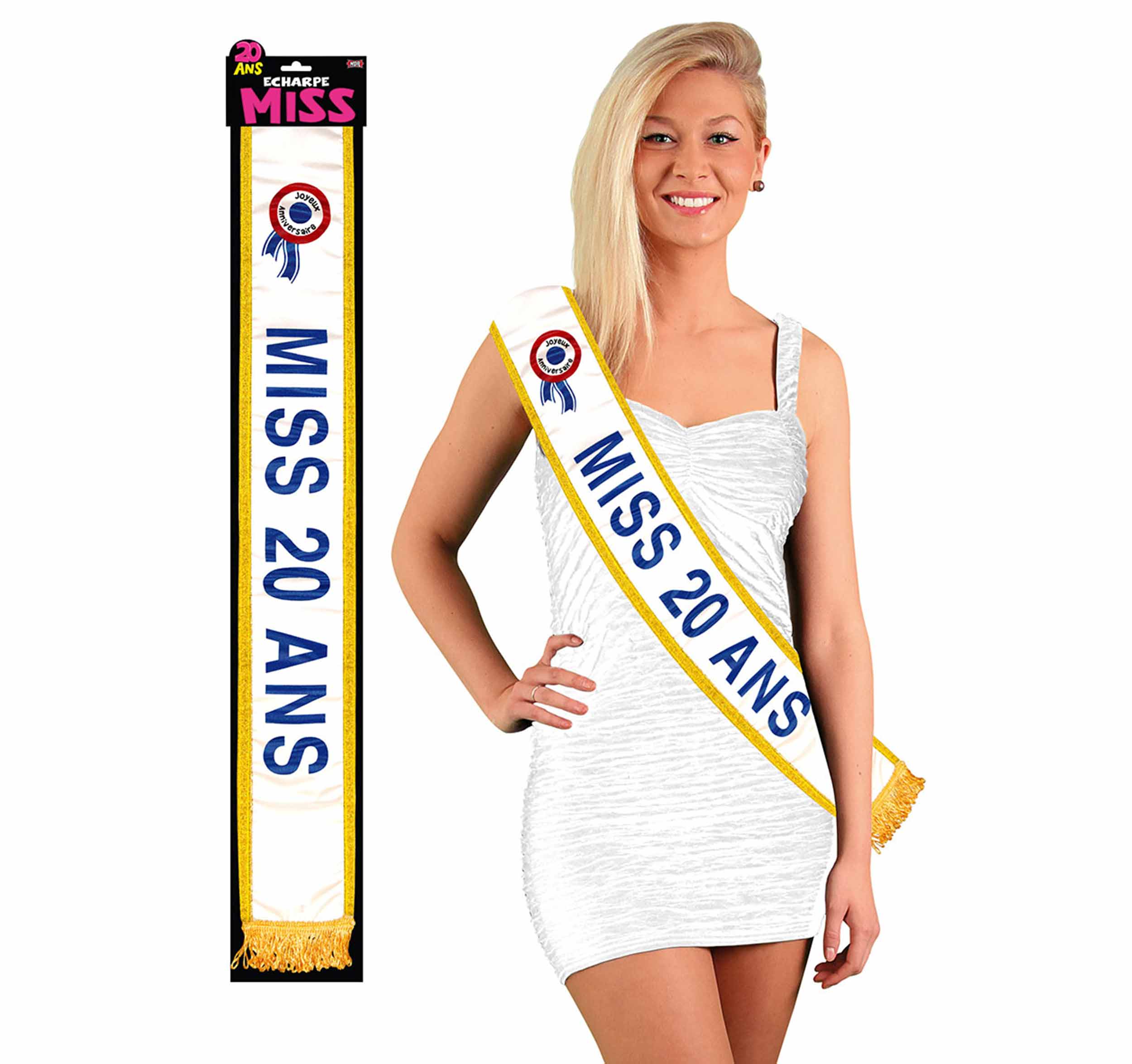 Schärpe "Miss" im Alter von 20 Jahren
