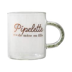 MUG POIGNEE AVEC PAILLETTES ET PRINT 35CL