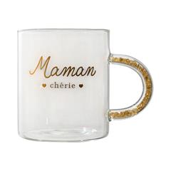 MUG POIGNEE AVEC PAILLETTES ET PRINT 35CL