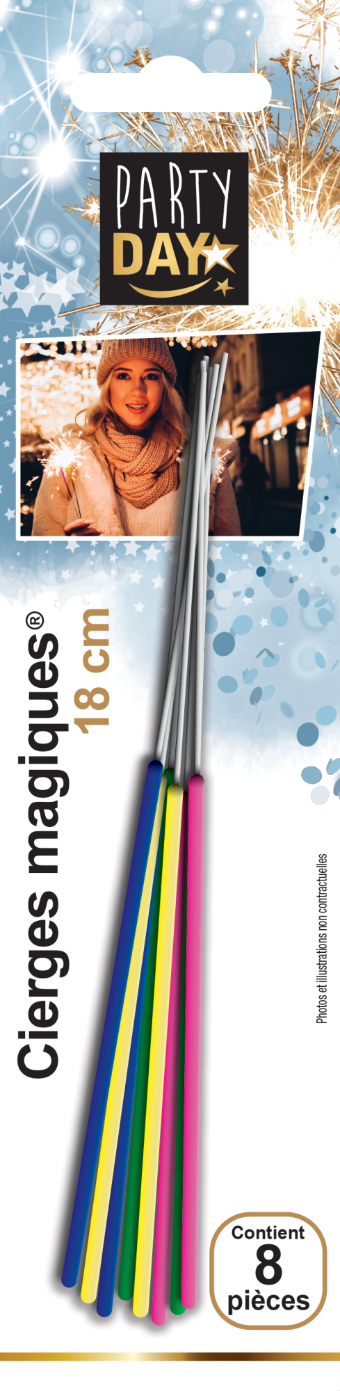 WUNDERKERZEN® FLUOS 18 cm x8